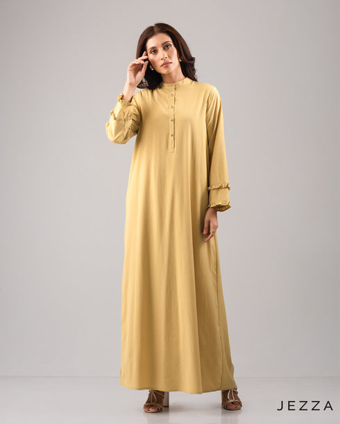 Polyester A Line Dress With Decorative Cuff Detail 60601
